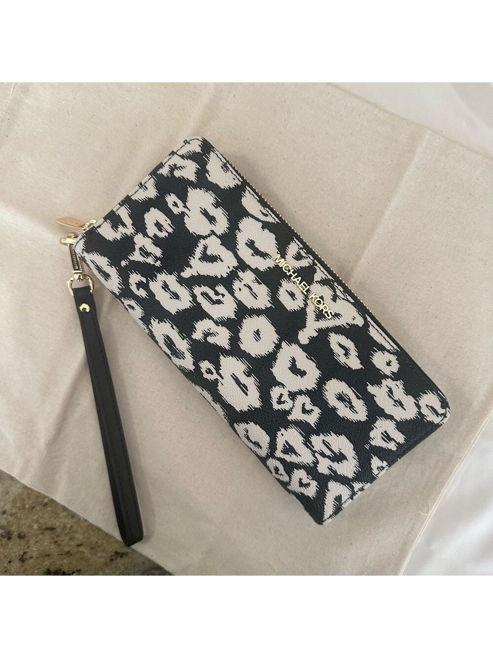 New MICHAEL MICHAEL KORS Large Logo Continental black / ivory - Picture 3 of 8